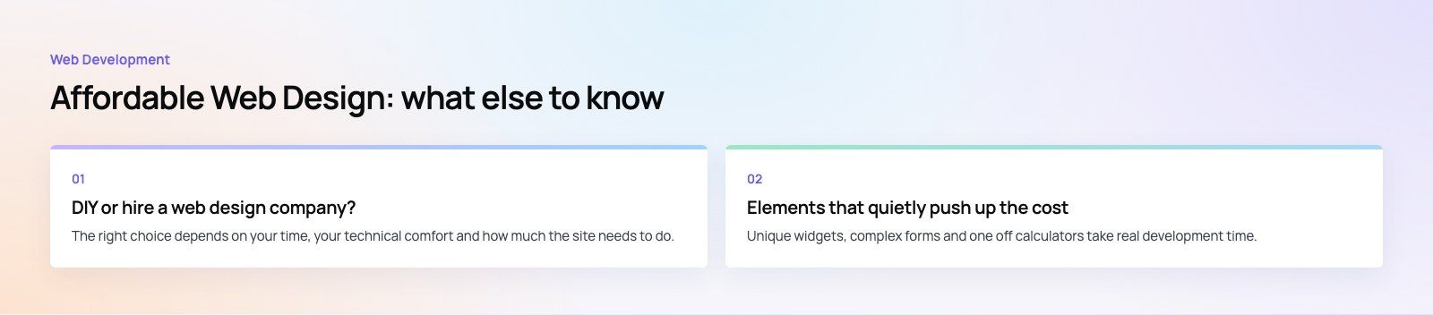 Affordable Web Design: How to Get Quality Without Overspending: further points, a Codeeo diagram