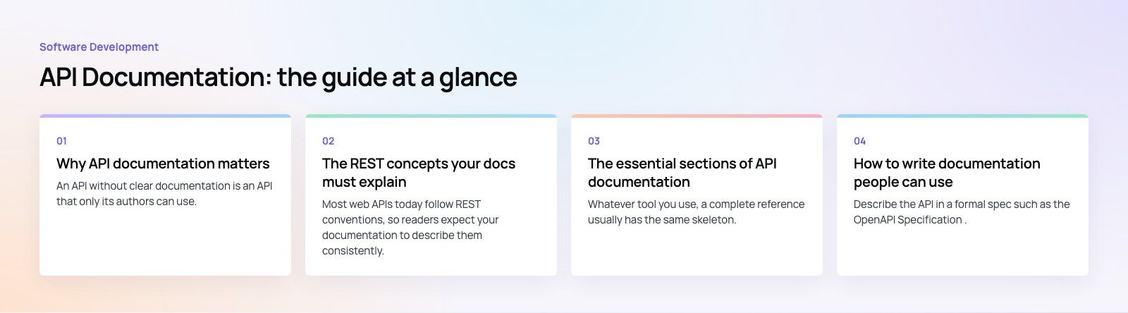 API Documentation: How to Write It and Keep It Up to Date: the main points, a Codeeo diagram