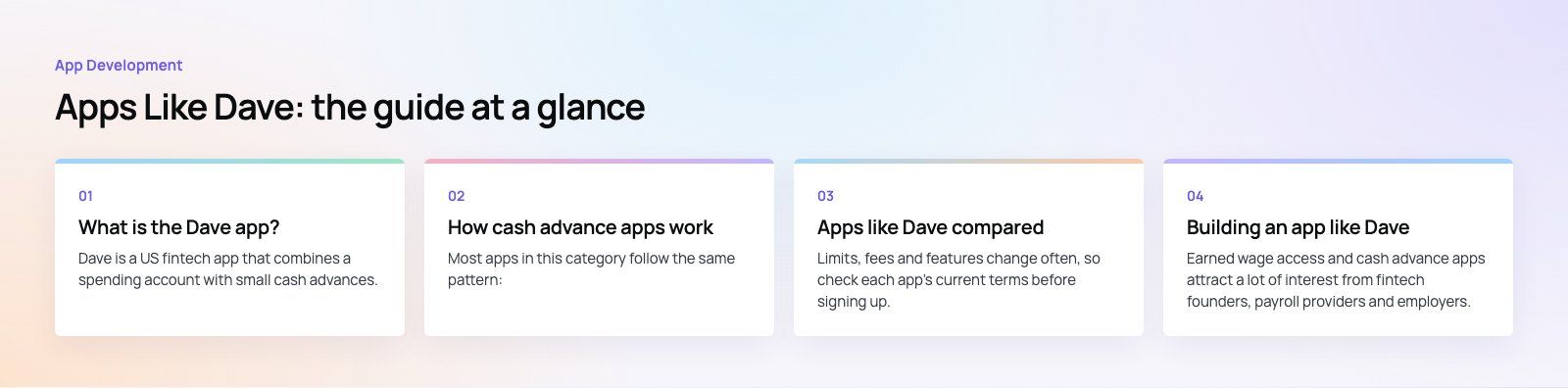Apps Like Dave: Cash Advance and Earned Wage Access Options: the main points, a Codeeo diagram