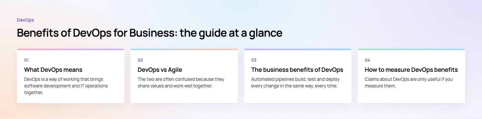 Benefits of DevOps for Business: What Actually Changes: the main points, a Codeeo diagram