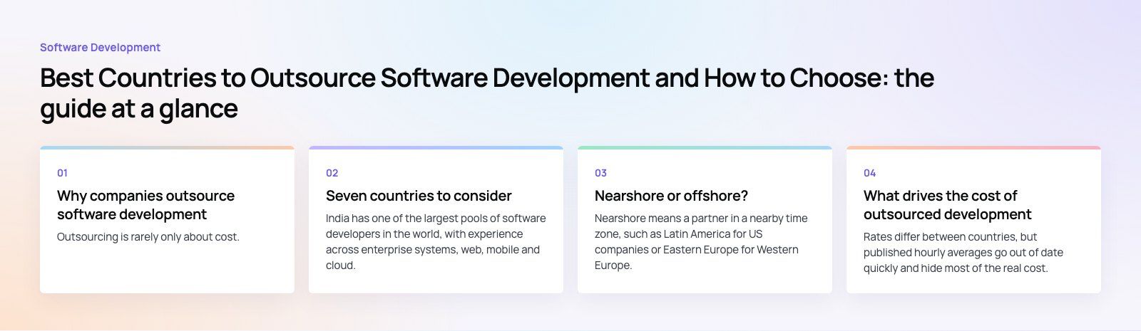 Best Countries to Outsource Software Development and How to Choose: the main points, a Codeeo diagram