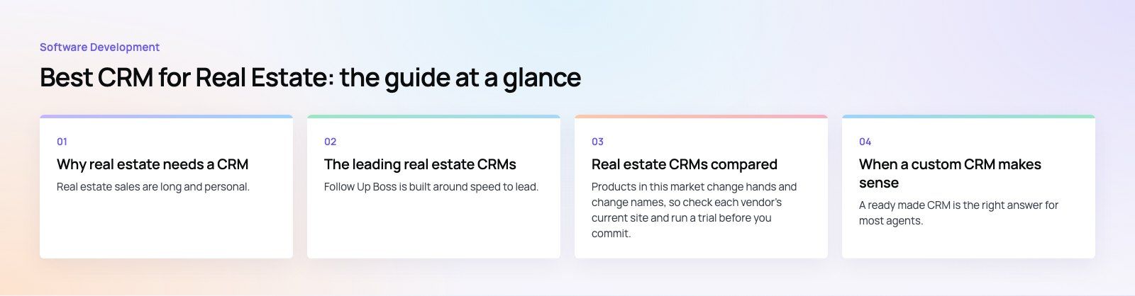 Best CRM for Real Estate: Top Picks and When to Go Custom: the main points, a Codeeo diagram