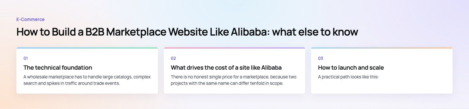 How to Build a B2B Marketplace Website Like Alibaba: further points, a Codeeo diagram