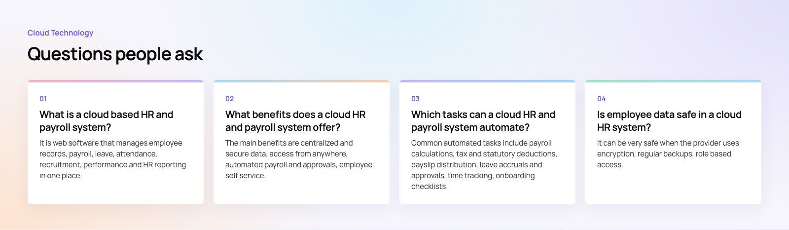 Cloud Based HR and Payroll Systems: Benefits and How to Choose: further points, a Codeeo diagram