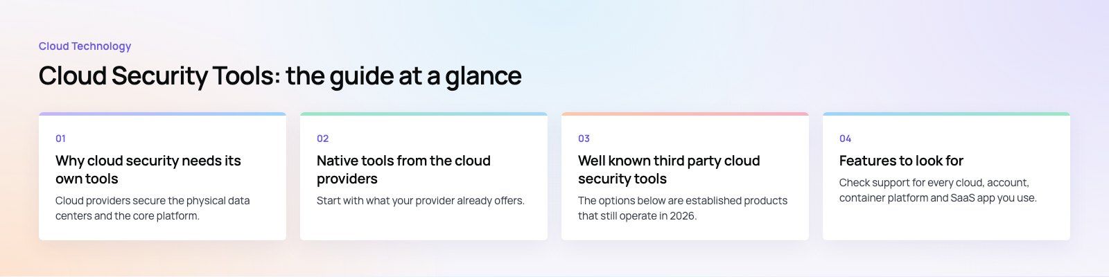 Cloud Security Tools: Main Types, Options and How to Choose: the main points, a Codeeo diagram