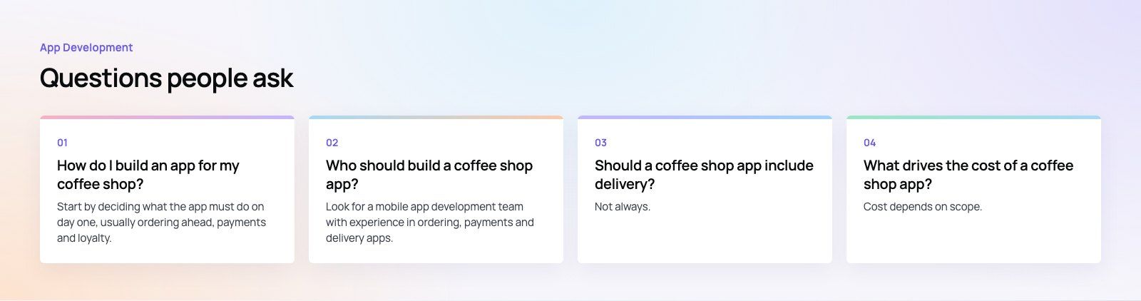 Coffee Shop App Development: Ordering, Delivery and POS: further points, a Codeeo diagram