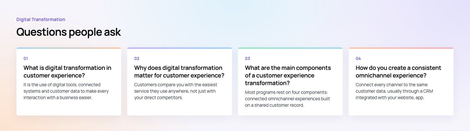 How Digital Transformation Improves Customer Experience: further points, a Codeeo diagram