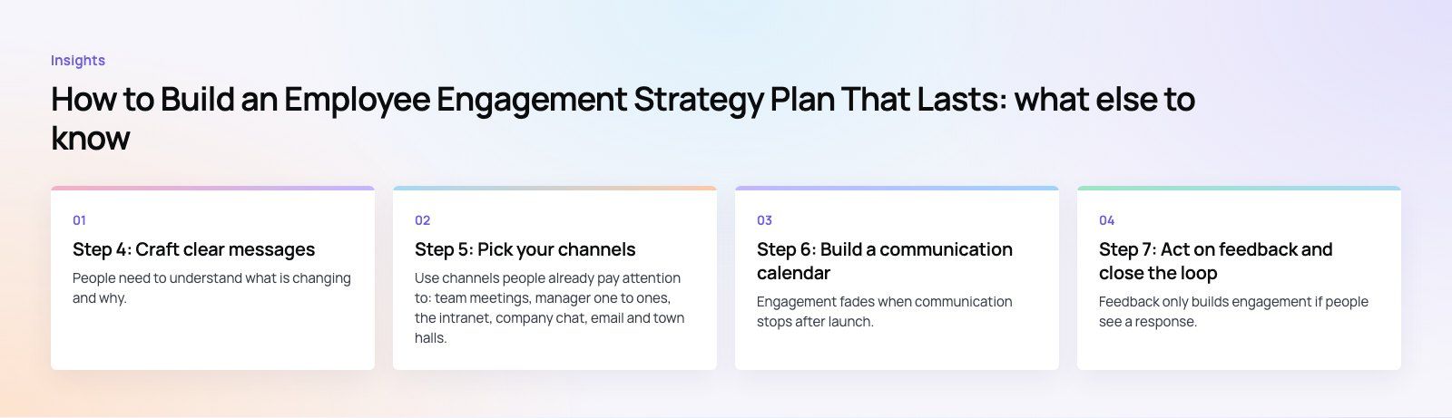 How to Build an Employee Engagement Strategy Plan That Lasts: further points, a Codeeo diagram