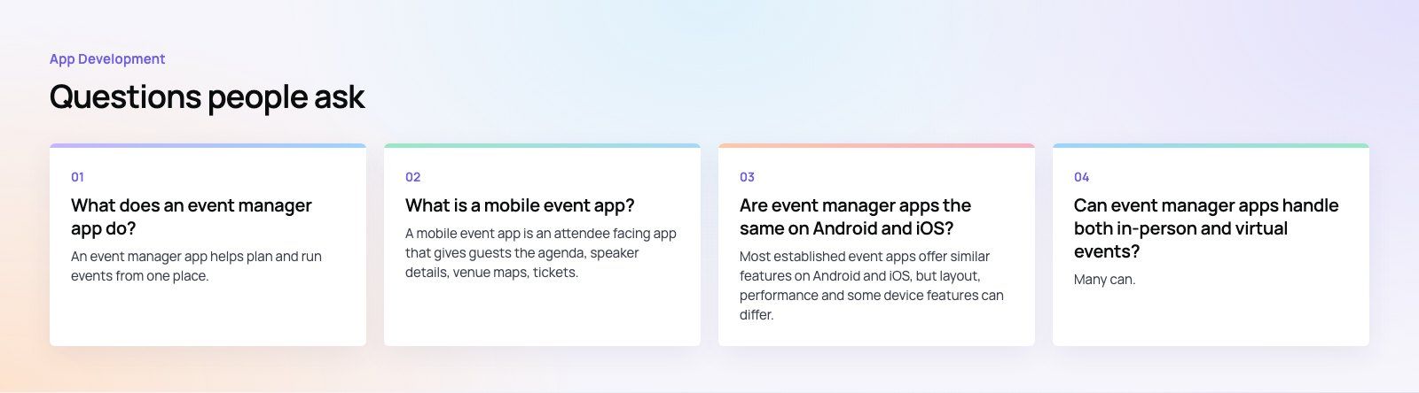 Event Manager Apps for Android and iOS: How to Choose: further points, a Codeeo diagram