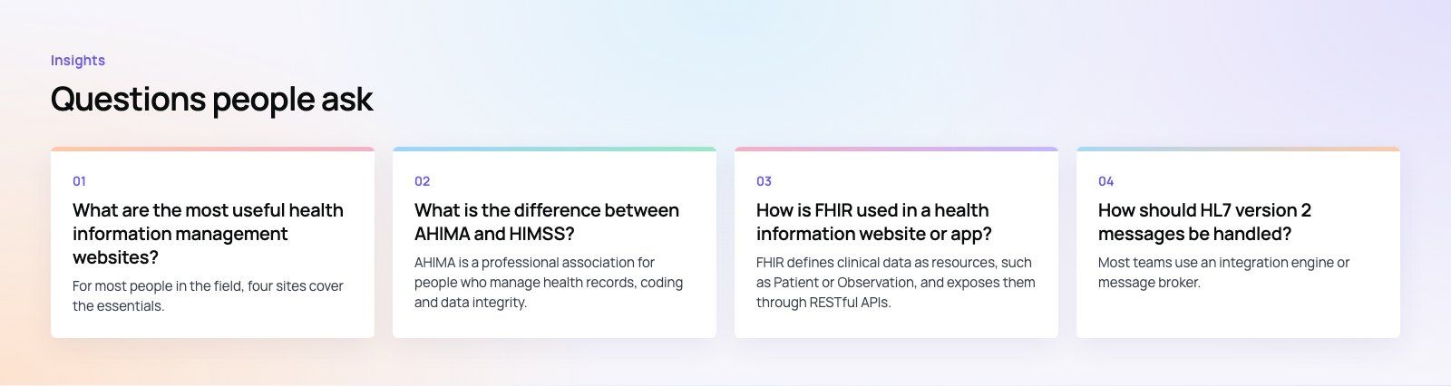 Health Information Management Websites Worth Bookmarking: further points, a Codeeo diagram