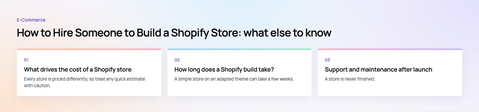 How to Hire Someone to Build a Shopify Store: further points, a Codeeo diagram