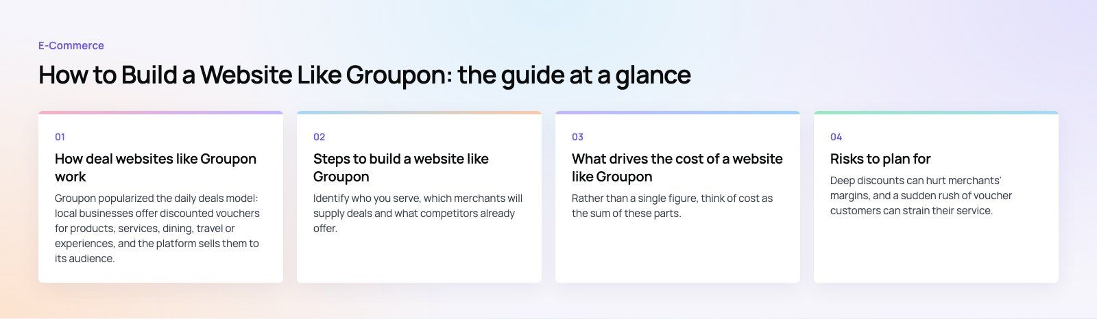How to Build a Website Like Groupon: Steps, Features and Cost: the main points, a Codeeo diagram