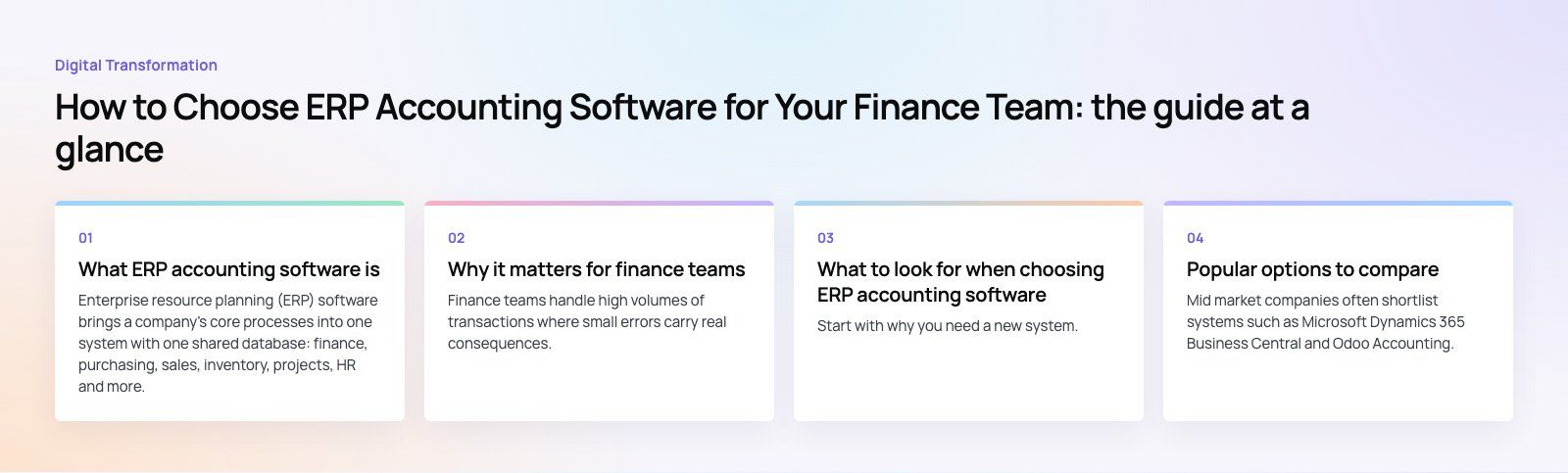 How to Choose ERP Accounting Software for Your Finance Team: the main points, a Codeeo diagram