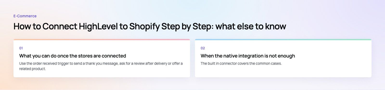 How to Connect HighLevel to Shopify Step by Step: further points, a Codeeo diagram