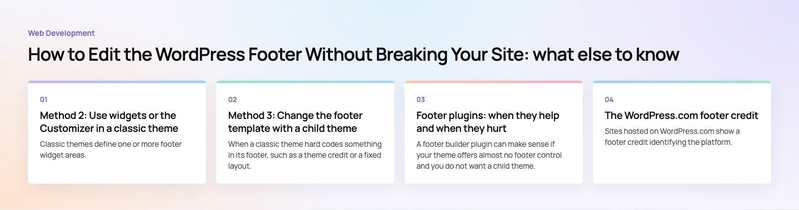 How to Edit the WordPress Footer Without Breaking Your Site: further points, a Codeeo diagram