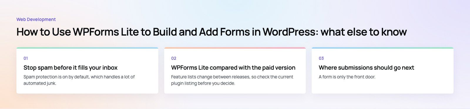 How to Use WPForms Lite to Build and Add Forms in WordPress: further points, a Codeeo diagram