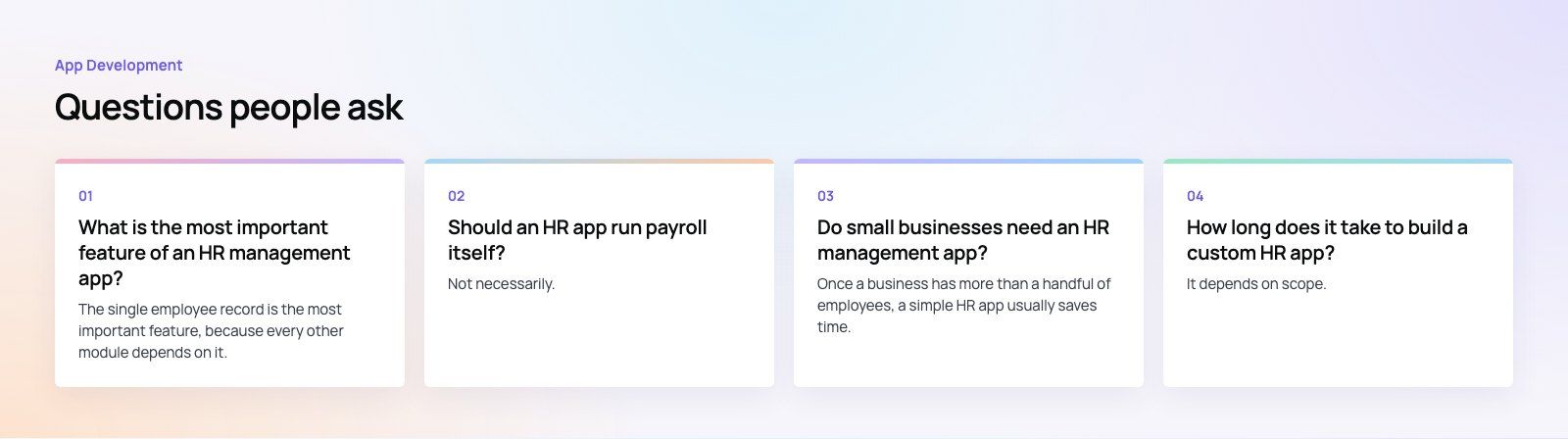 Must Have Features of an HR Management App: further points, a Codeeo diagram