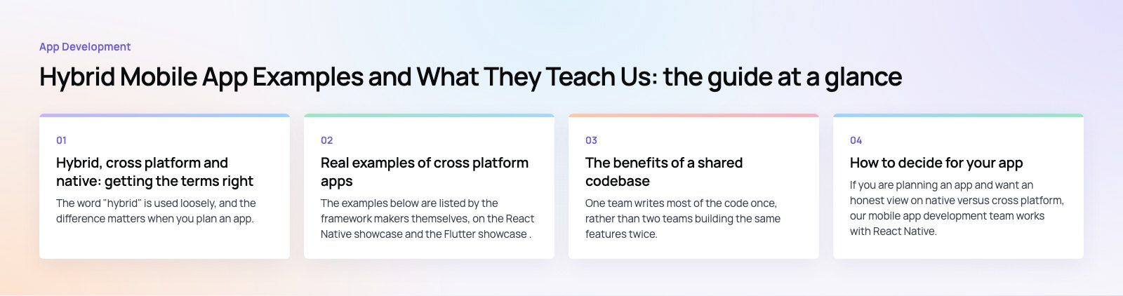 Hybrid Mobile App Examples and What They Teach Us: the main points, a Codeeo diagram