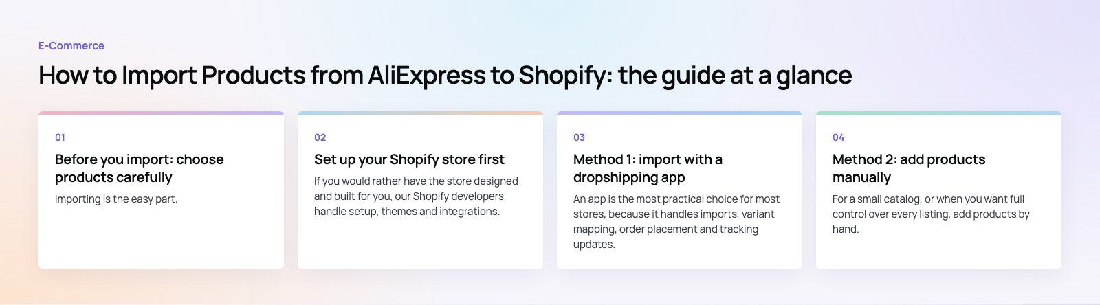 How to Import Products from AliExpress to Shopify: the main points, a Codeeo diagram