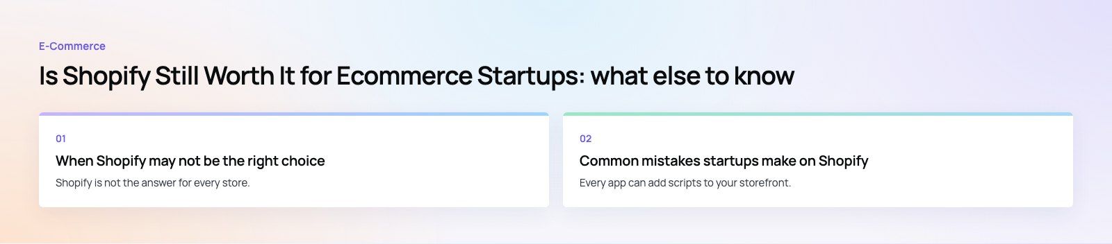 Is Shopify Still Worth It for Ecommerce Startups?: further points, a Codeeo diagram