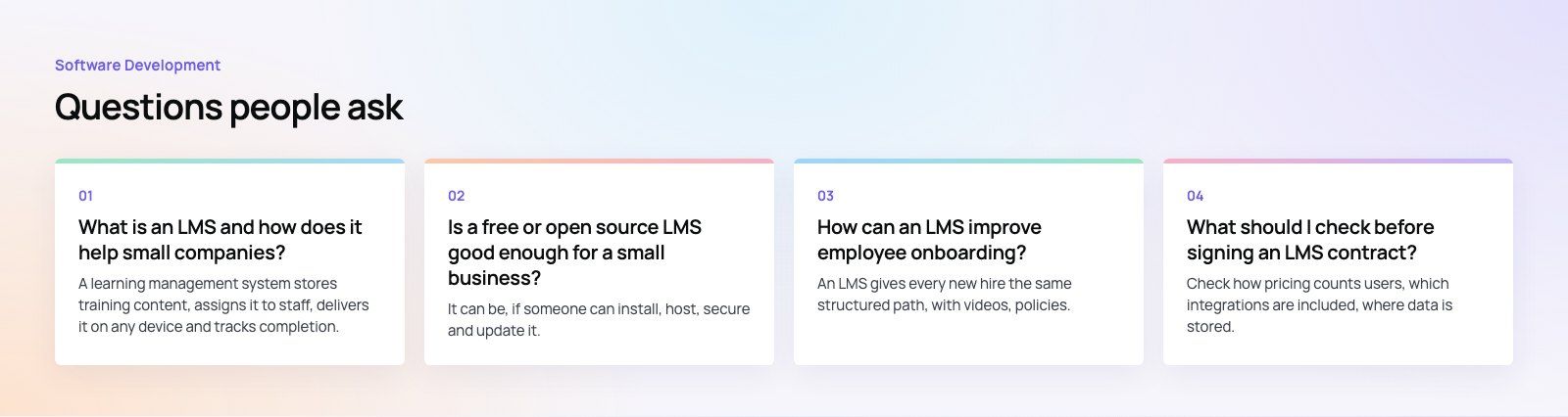 Choosing a Learning Management System for a Small Company: further points, a Codeeo diagram