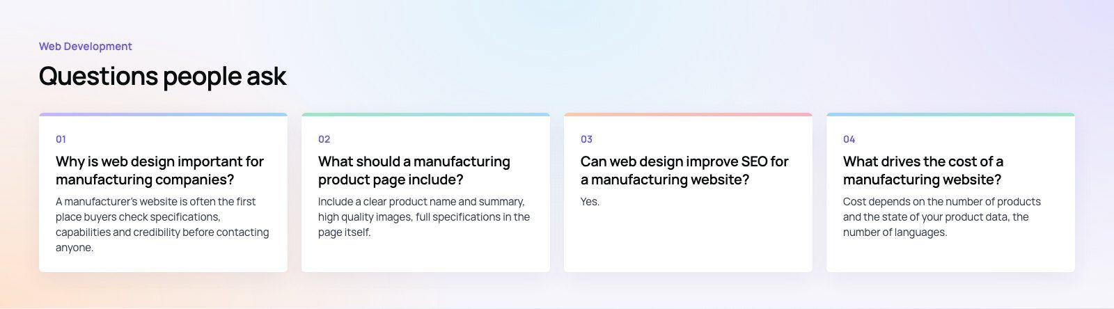 Manufacturing Web Design: Features That Win Buyers and Save Time: further points, a Codeeo diagram