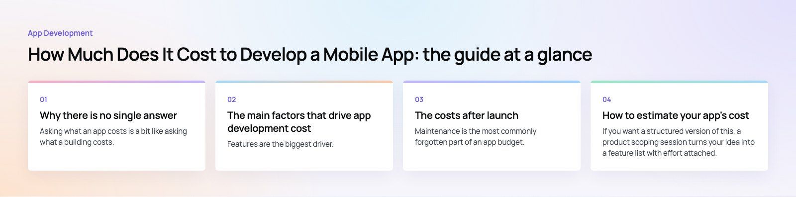 How Much Does It Cost to Develop a Mobile App?: the main points, a Codeeo diagram