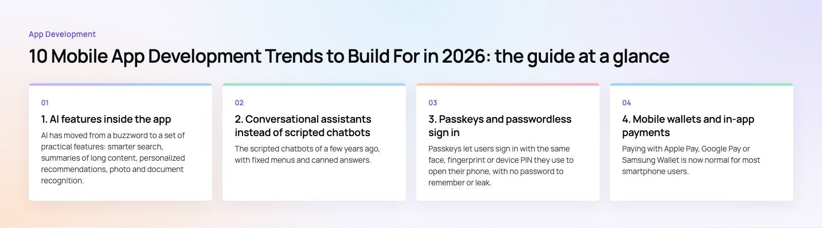 10 Mobile App Development Trends to Build For in 2026: the main points, a Codeeo diagram