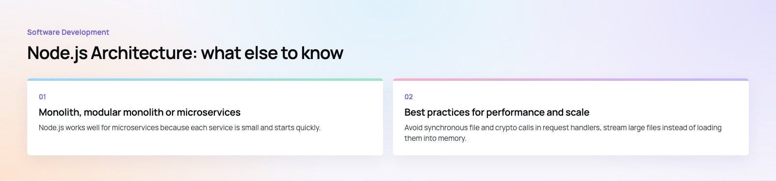 Node.js Architecture: How It Works and How to Structure Your App: further points, a Codeeo diagram