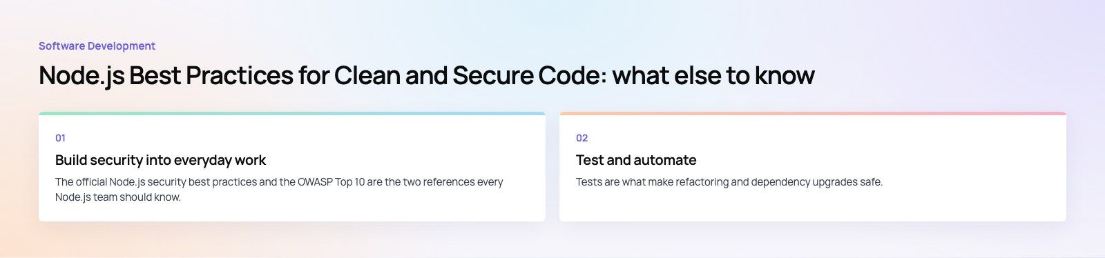Node.js Best Practices for Clean and Secure Code: further points, a Codeeo diagram