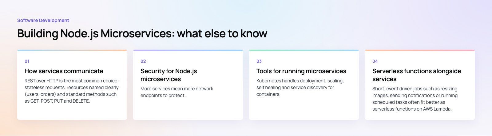 Building Node.js Microservices: A Practical Guide: further points, a Codeeo diagram