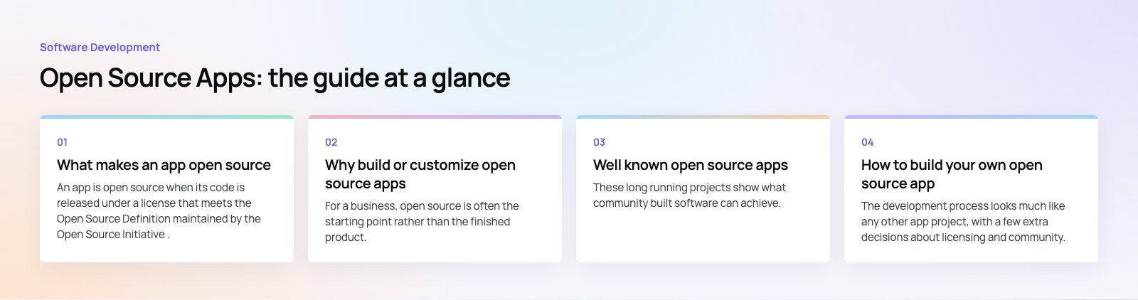 Open Source Apps: Examples, Licenses and How to Build Your Own: the main points, a Codeeo diagram