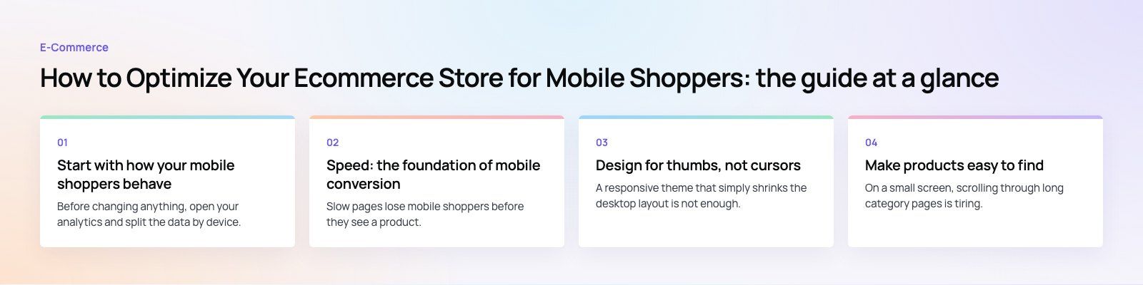How to Optimize Your Ecommerce Store for Mobile Shoppers: the main points, a Codeeo diagram