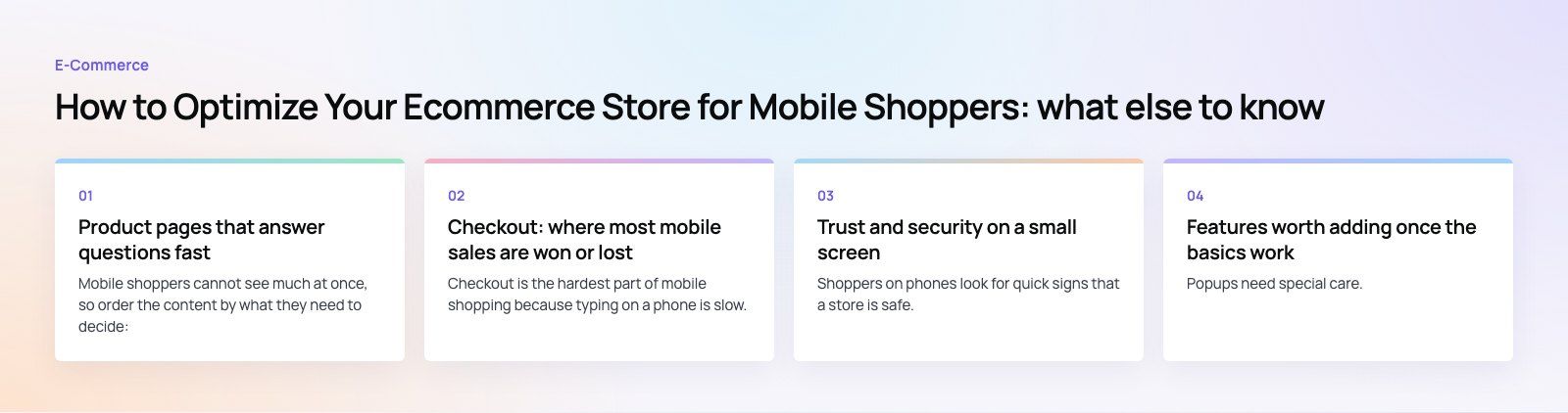 How to Optimize Your Ecommerce Store for Mobile Shoppers: further points, a Codeeo diagram