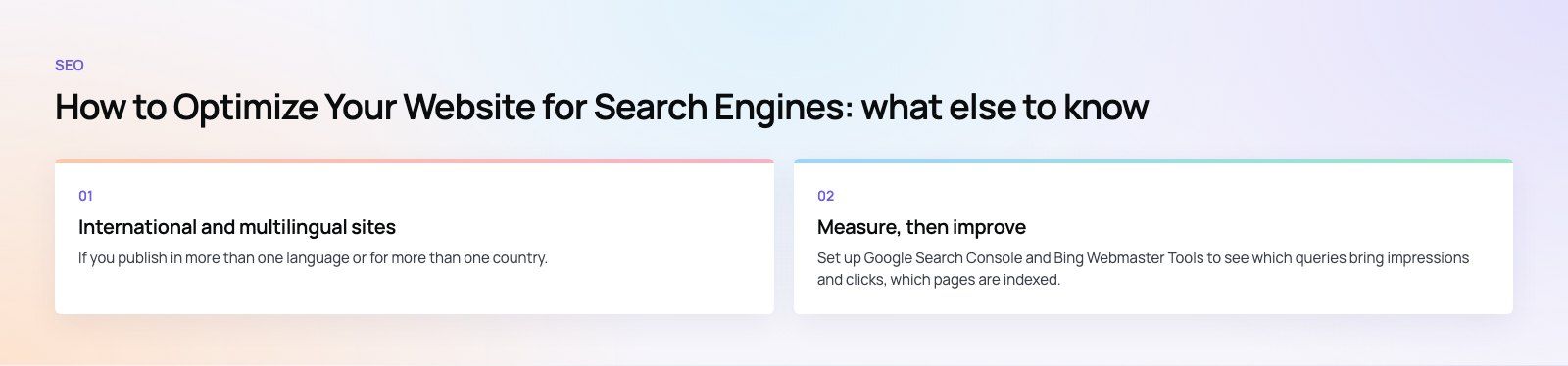 How to Optimize Your Website for Search Engines: further points, a Codeeo diagram