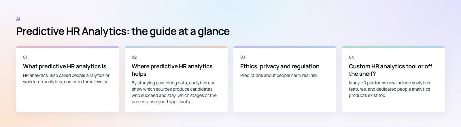 Predictive HR Analytics: How to Forecast Workforce Trends: the main points, a Codeeo diagram