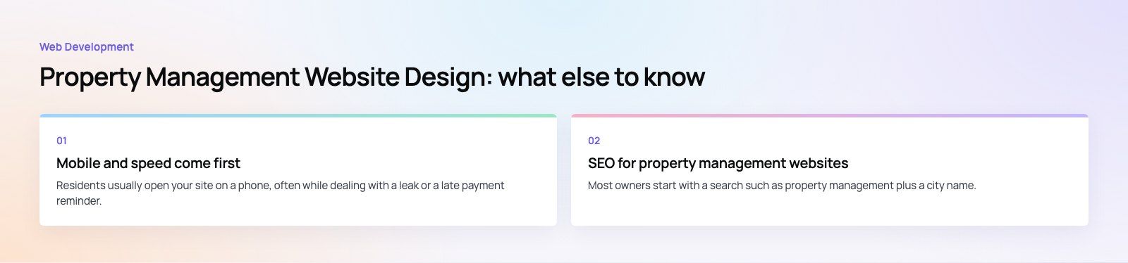 Property Management Website Design: What the Best Sites Get Right: further points, a Codeeo diagram