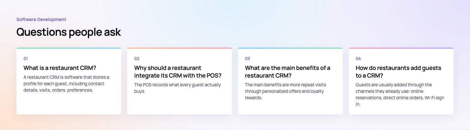 Restaurant CRM: Build Guest Loyalty and Run a Smoother Operation: further points, a Codeeo diagram