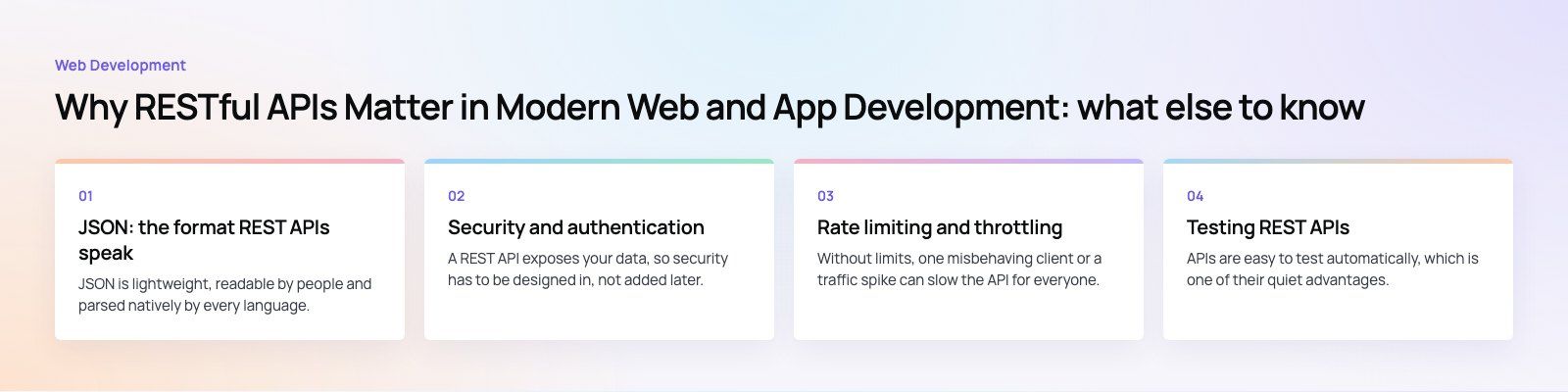 Why RESTful APIs Matter in Modern Web and App Development: further points, a Codeeo diagram