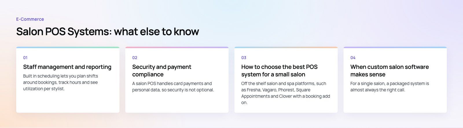 Salon POS Systems: Managing Appointments and Sales in One Place: further points, a Codeeo diagram