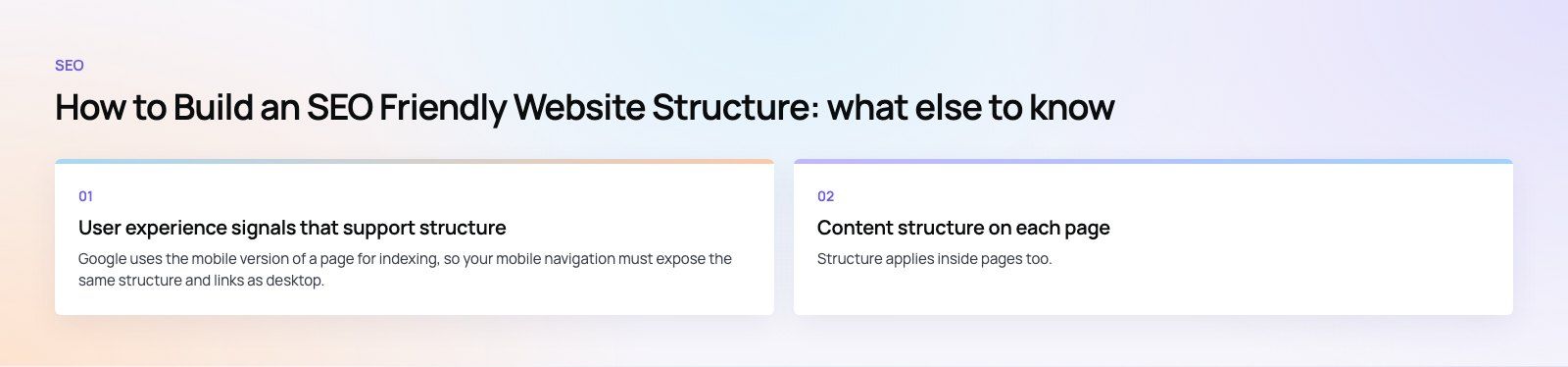 How to Build an SEO Friendly Website Structure: further points, a Codeeo diagram