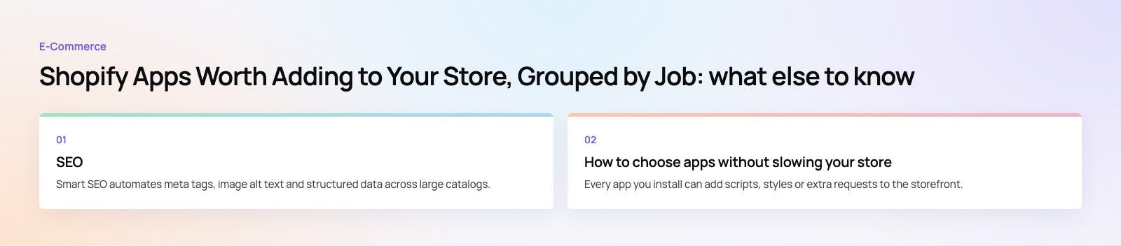 Shopify Apps Worth Adding to Your Store, Grouped by Job: further points, a Codeeo diagram