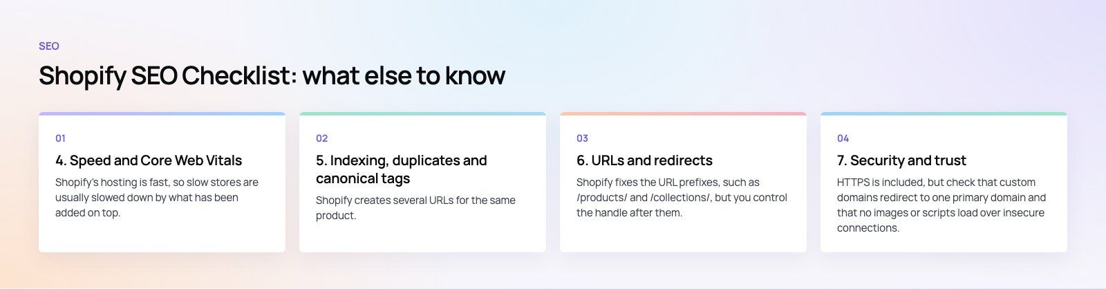 Shopify SEO Checklist: A Practical Audit for Store Owners: further points, a Codeeo diagram
