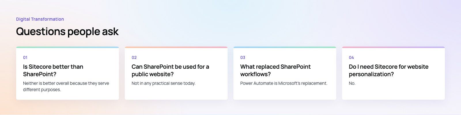 Sitecore vs SharePoint: Which Fits Your Digital Transformation?: further points, a Codeeo diagram