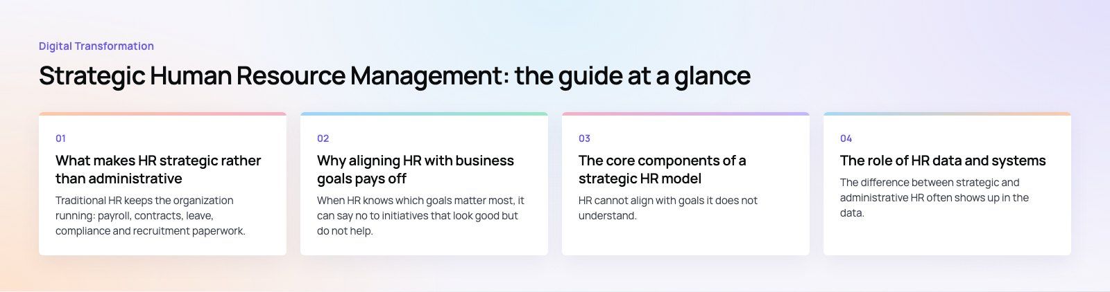 Strategic Human Resource Management: Aligning HR With Goals: the main points, a Codeeo diagram