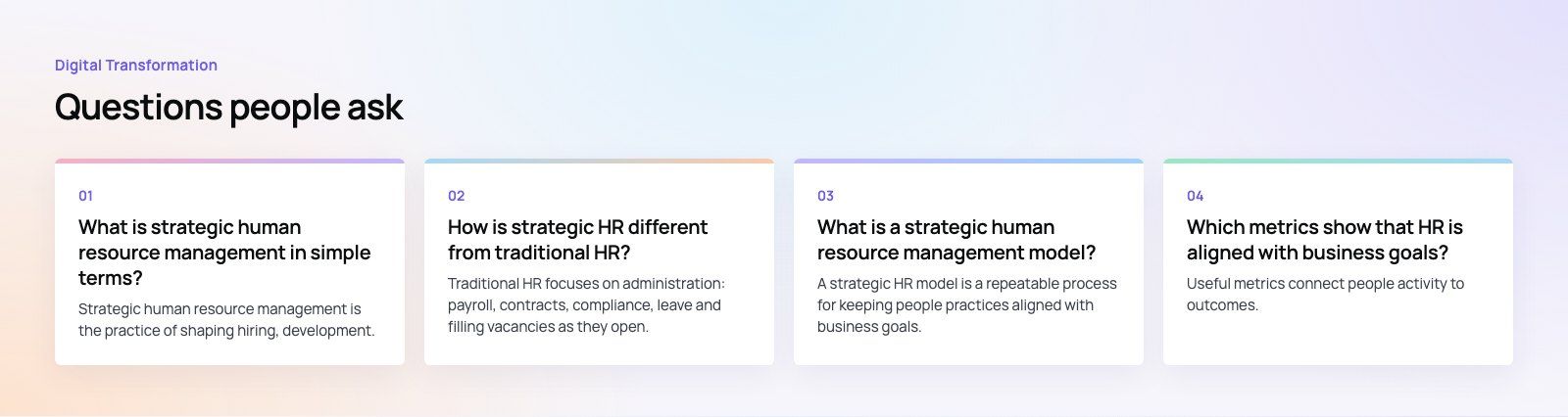 Strategic Human Resource Management: Aligning HR With Goals: further points, a Codeeo diagram