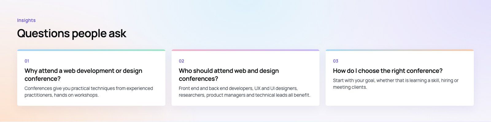 Web Development and Design Conferences Worth Attending: further points, a Codeeo diagram