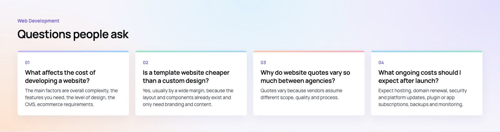Website Development Cost: The 10 Line Items Behind Your Quote: further points, a Codeeo diagram