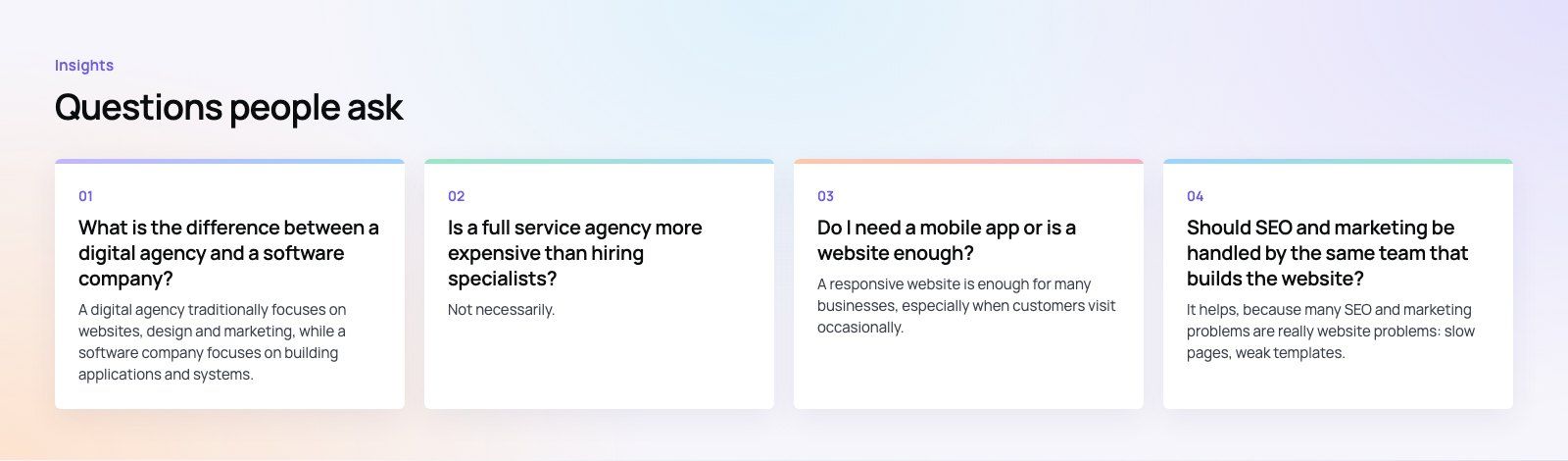 What Does a Full Service Digital Agency Do? Services Explained: further points, a Codeeo diagram