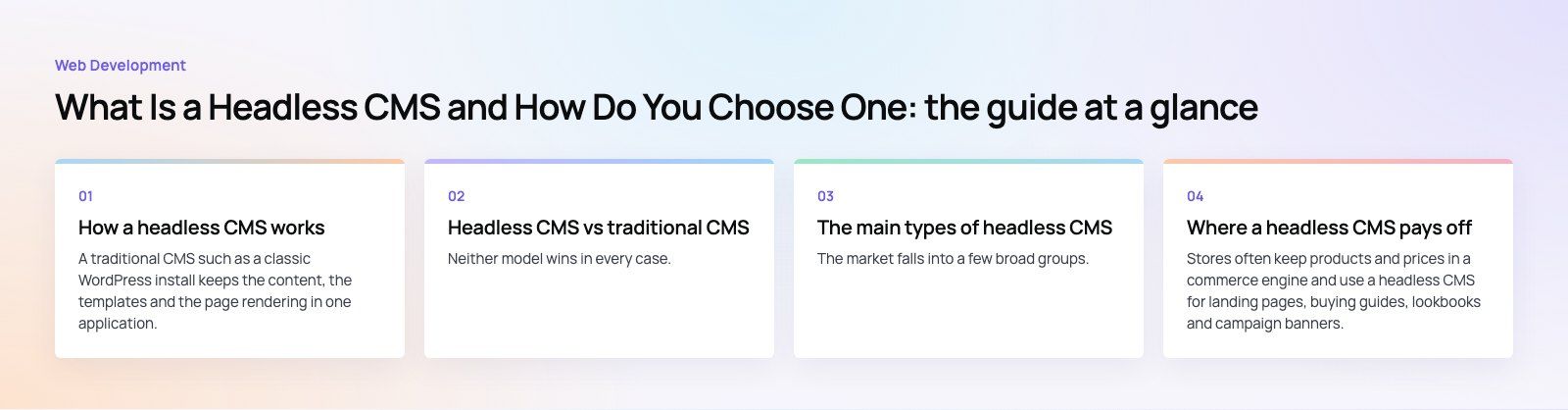 What Is a Headless CMS and How Do You Choose One?: the main points, a Codeeo diagram